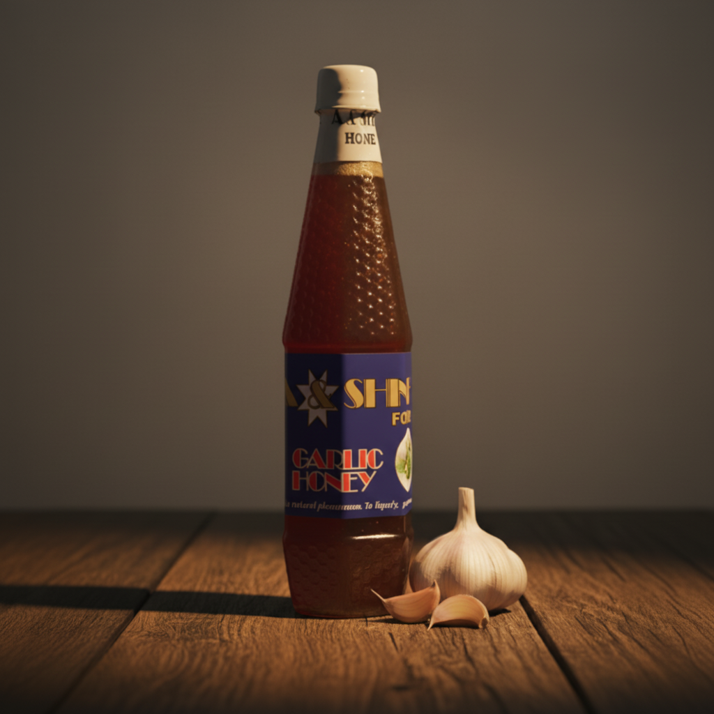 A & Shine Garlic Infused Honey 500g - Made In Nigeria