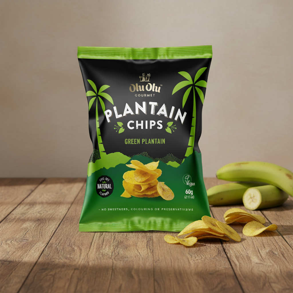 Olu Olu Sweet Green Plantain Chips - 60g