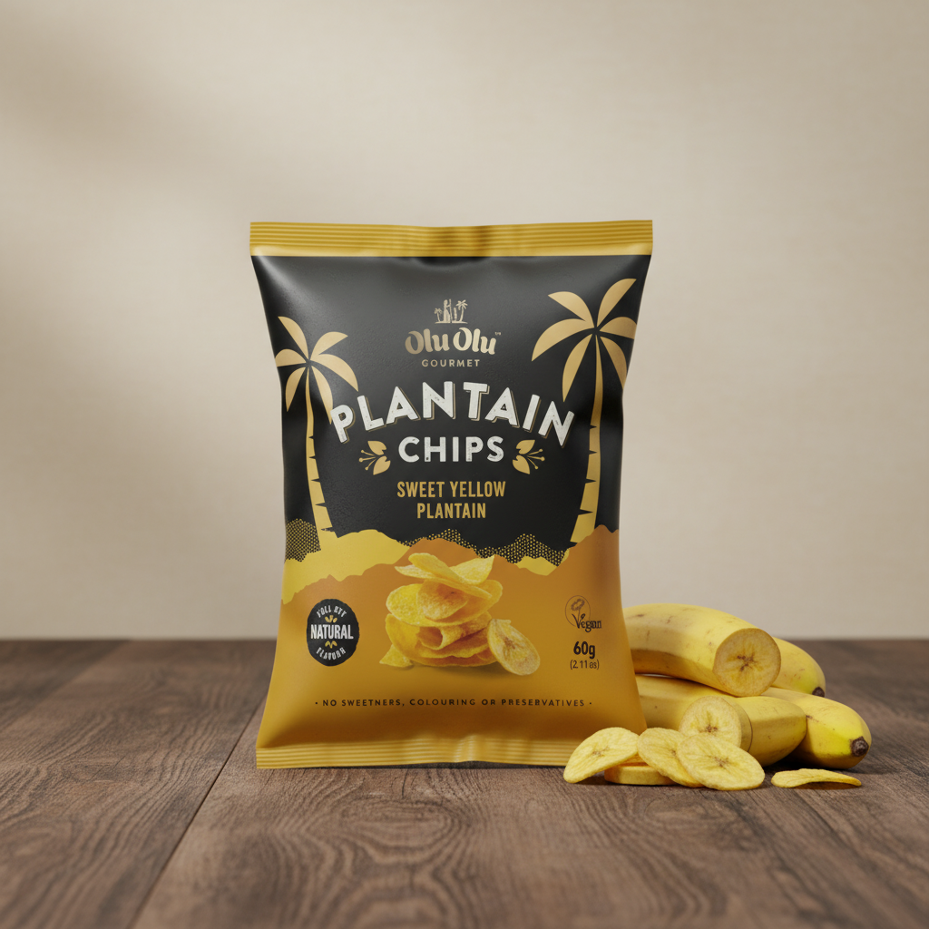 Olu Olu Sweet Yellow Plantain Chips - 60g